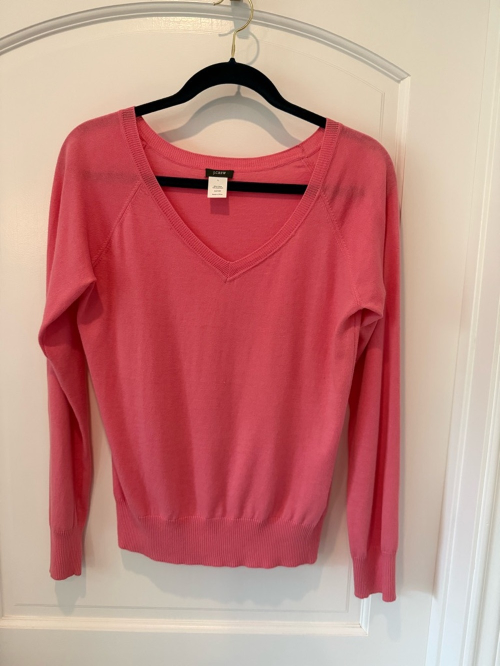 J. Crew Pink V-Neck Sweater